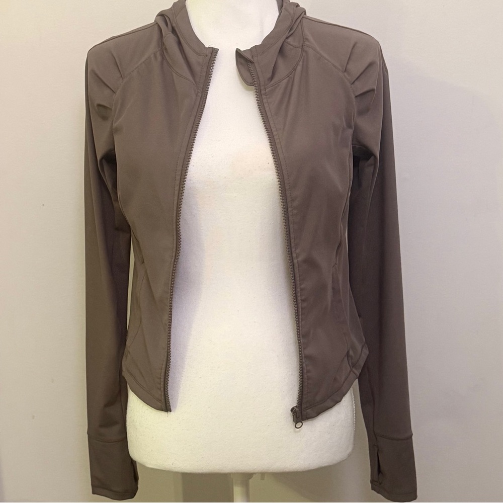 Women’s Taupe Active Zip Bomber Jacket